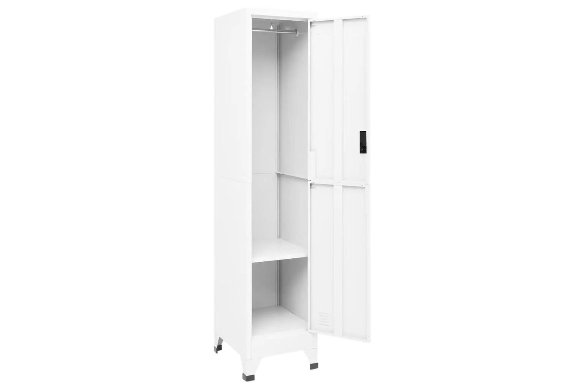 beBasic Pukukaappi valkoinen 38x45x180 cm teräs - Valkoinen - Säilytys - Kaappi - Säilytyskaappi - Toimistokaappi - Asiakirjakaappi