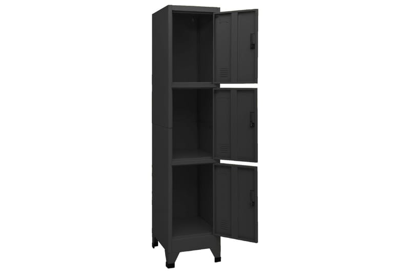 beBasic Pukukaappi musta 38x45x180 cm teräs - Musta - Säilytys - Kaappi - Säilytyskaappi - Toimistokaappi - Asiakirjakaappi