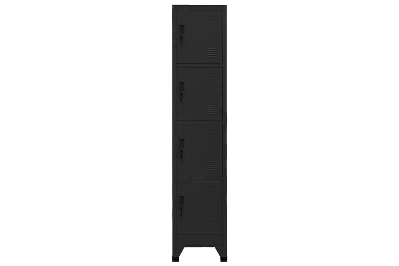 beBasic Pukukaappi musta 38x45x180 cm teräs - Musta - Säilytys - Kaappi - Säilytyskaappi - Toimistokaappi - Asiakirjakaappi