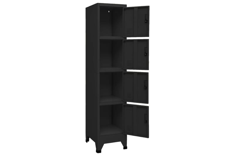 beBasic Pukukaappi musta 38x45x180 cm teräs - Musta - Säilytys - Kaappi - Säilytyskaappi - Toimistokaappi - Asiakirjakaappi