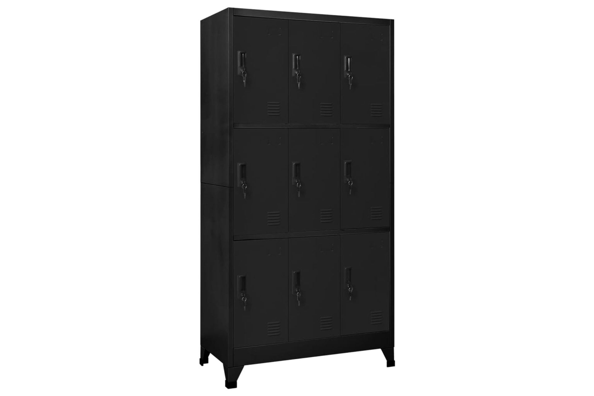 beBasic Pukukaappi musta 90x45x180 cm teräs - Musta - Säilytys - Kaappi - Säilytyskaappi - Toimistokaappi - Asiakirjakaappi