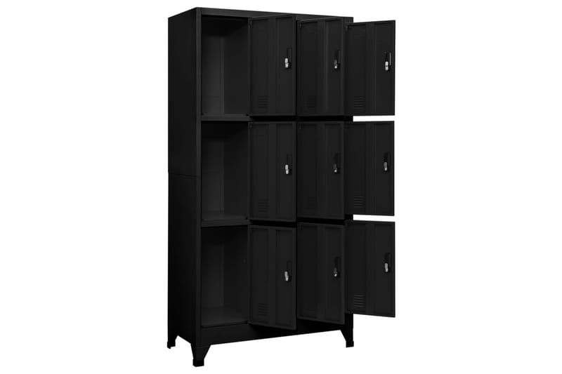 beBasic Pukukaappi musta 90x45x180 cm teräs - Musta - Säilytys - Kaappi - Säilytyskaappi - Toimistokaappi - Asiakirjakaappi