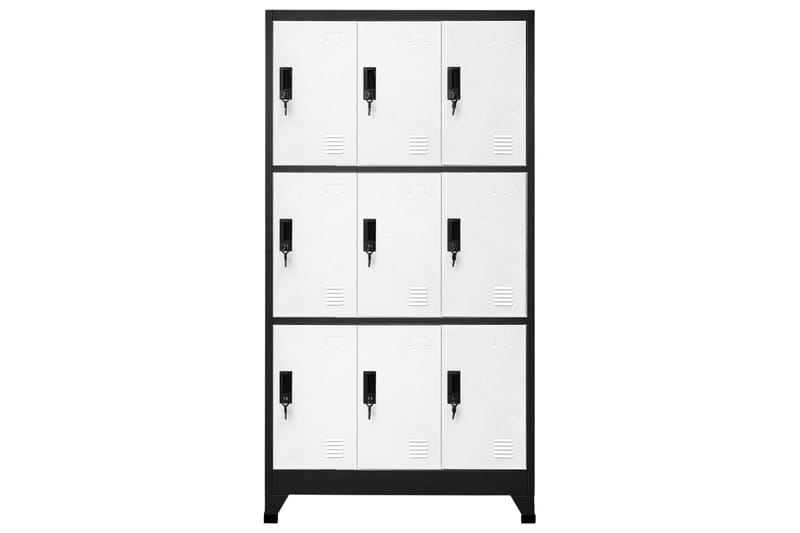 beBasic Pukukaappi antrasiitti ja valkoinen 90x45x180 cm teräs - Antrasiitti - Säilytys - Kaappi - Säilytyskaappi - Toimistokaappi - Asiakirjakaappi