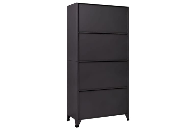 beBasic Pukukaappi antrasiitti ja valkoinen 90x40x180 cm teräs - Antrasiitti - Säilytys - Kaappi - Säilytyskaappi - Toimistokaappi - Asiakirjakaappi
