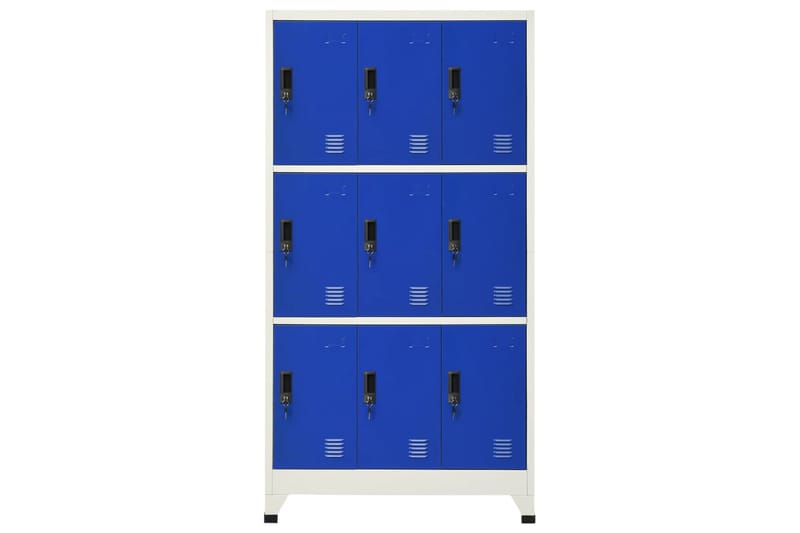 beBasic Pukukaappi harmaa ja sininen 90x45x180 cm teräs - Harmaa - Säilytys - Kaappi - Säilytyskaappi - Toimistokaappi - Asiakirjakaappi