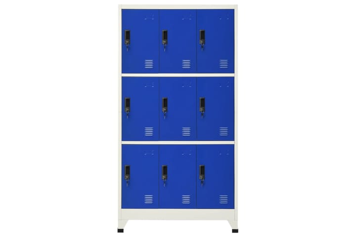 beBasic Pukukaappi harmaa ja sininen 90x45x180 cm teräs - Harmaa - Toimistokalusteet - Asiakirjakaappi