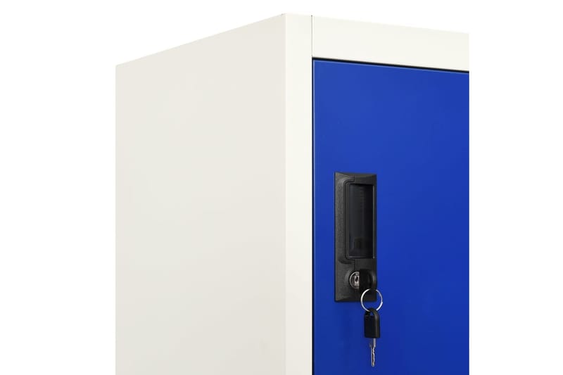 beBasic Pukukaappi harmaa ja sininen 90x45x180 cm teräs - Harmaa - Säilytys - Kaappi - Säilytyskaappi - Toimistokaappi - Asiakirjakaappi