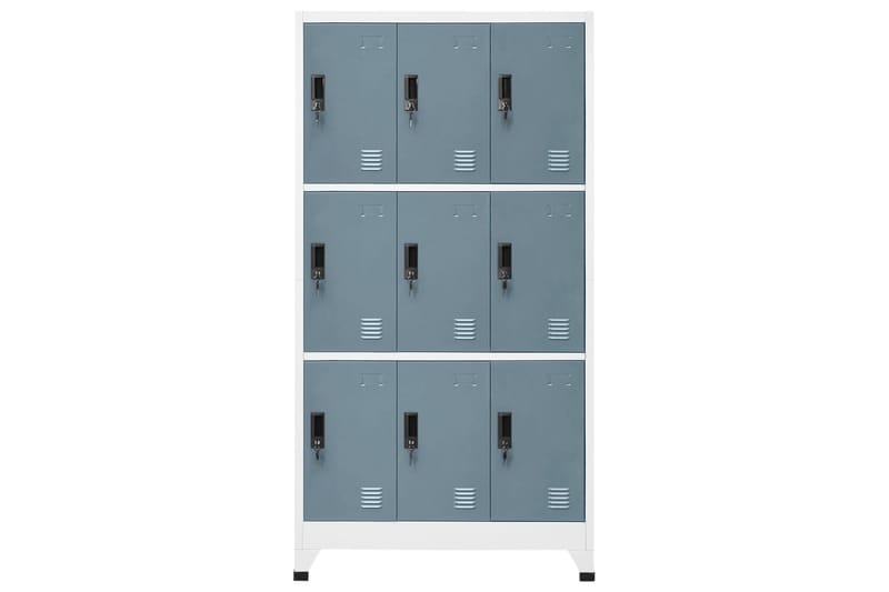 beBasic Pukukaappi vaalean- ja tummanharmaa 90x45x180 cm teräs - Harmaa - Säilytys - Kaappi - Säilytyskaappi - Toimistokaappi - Asiakirjakaappi