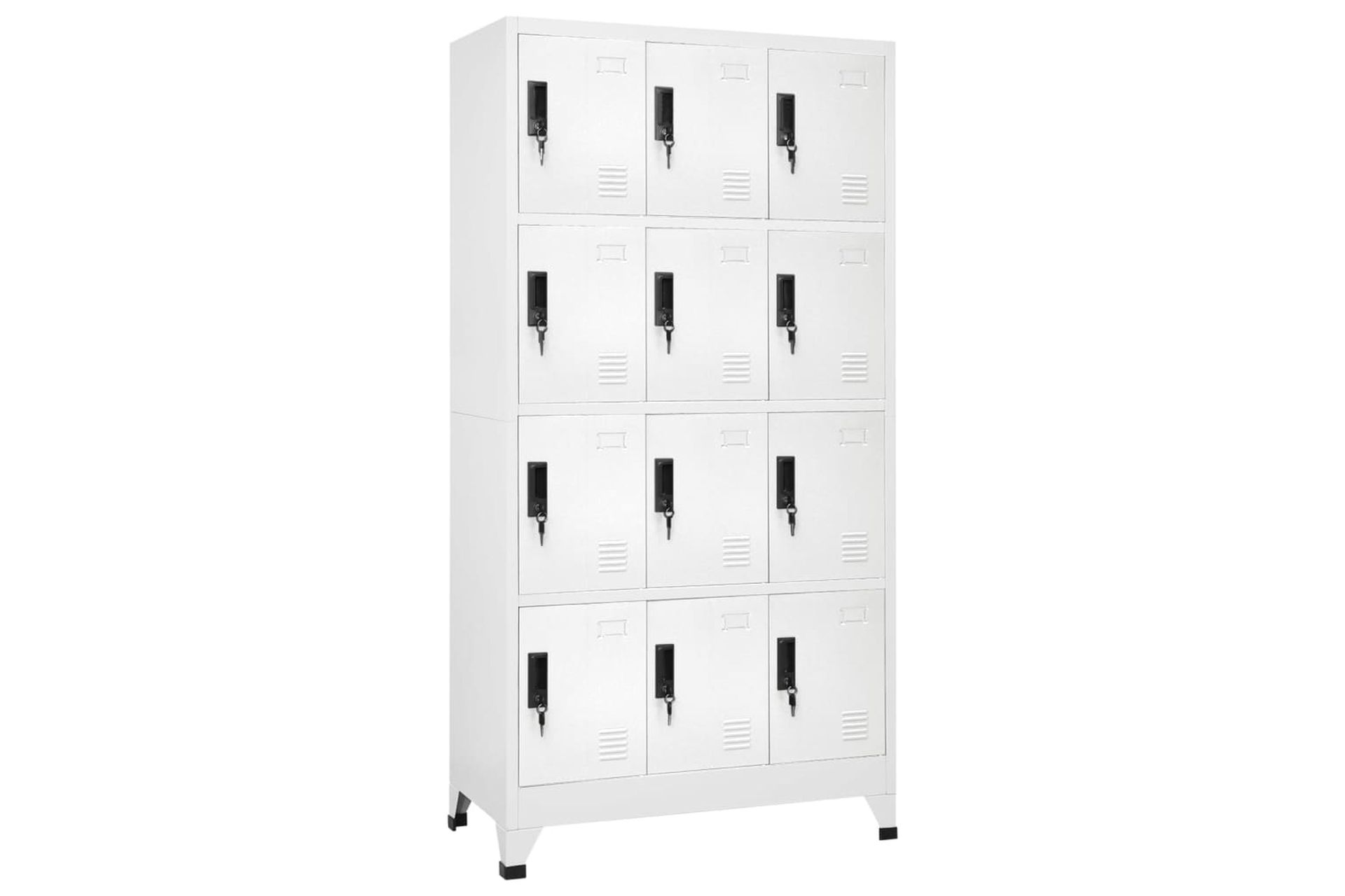 beBasic Pukukaappi valkoinen 90x45x180 cm teräs - Valkoinen - Säilytys - Kaappi - Säilytyskaappi - Toimistokaappi - Asiakirjakaappi