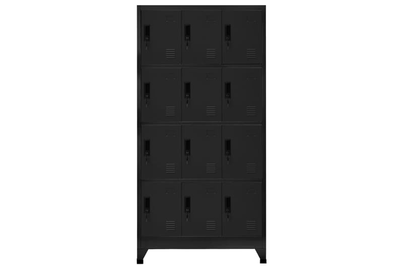 beBasic Pukukaappi musta 90x45x180 cm teräs - Musta - Säilytys - Kaappi - Säilytyskaappi - Toimistokaappi - Asiakirjakaappi
