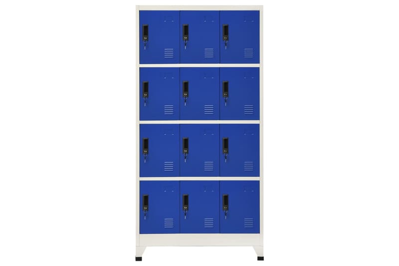 beBasic Pukukaappi harmaa ja sininen 90x45x180 cm teräs - Harmaa - Säilytys - Kaappi - Säilytyskaappi - Toimistokaappi - Asiakirjakaappi