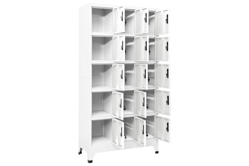 beBasic Pukukaappi valkoinen 90x40x180 cm teräs - Valkoinen - Säilytys - Kaappi - Säilytyskaappi - Toimistokaappi - Asiakirjakaappi