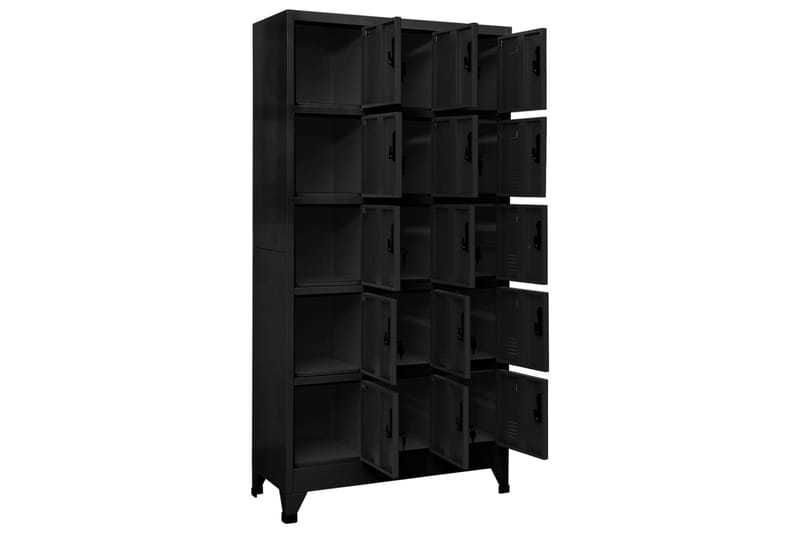 beBasic Pukukaappi musta 90x40x180 cm teräs - Musta - Säilytys - Kaappi - Säilytyskaappi - Toimistokaappi - Asiakirjakaappi