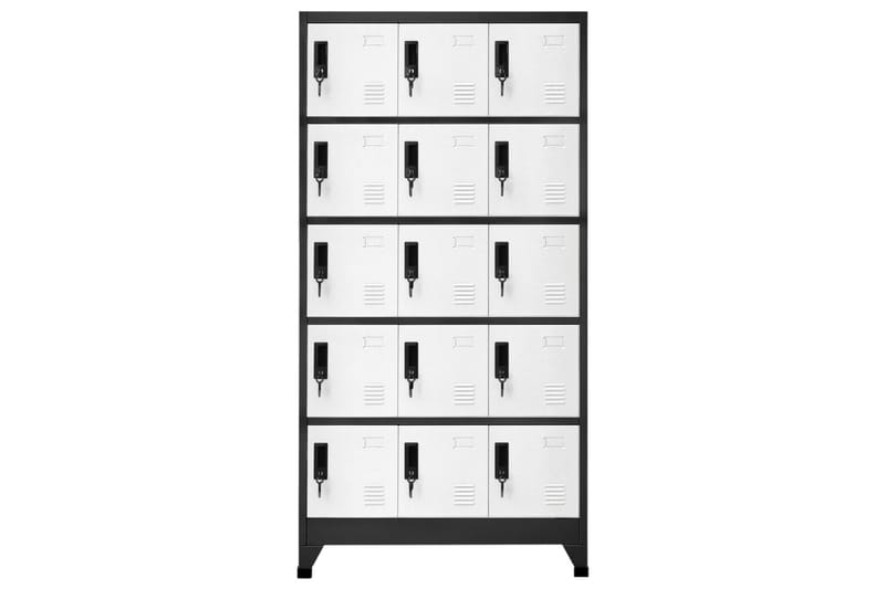 beBasic Pukukaappi antrasiitti ja valkoinen 90x40x180 cm teräs - Antrasiitti - Säilytys - Kaappi - Säilytyskaappi - Toimistokaappi - Asiakirjakaappi