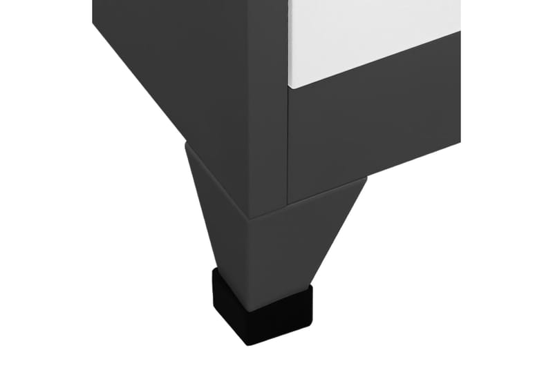 beBasic Pukukaappi antrasiitti ja valkoinen 90x40x180 cm teräs - Antrasiitti - Säilytys - Kaappi - Säilytyskaappi - Toimistokaappi - Asiakirjakaappi