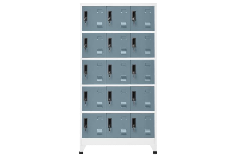beBasic Pukukaappi vaalean- ja tummanharmaa 90x40x180 cm teräs - Harmaa - Säilytys - Kaappi - Säilytyskaappi - Toimistokaappi - Asiakirjakaappi