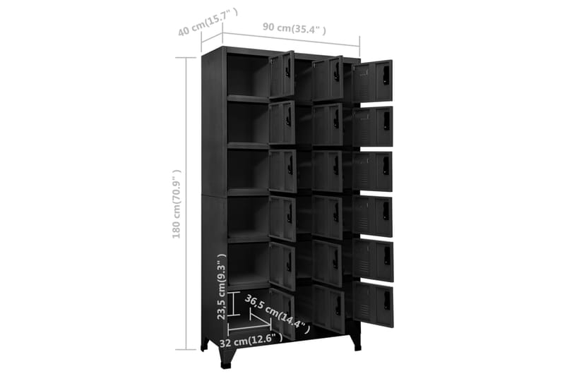 beBasic Pukukaappi antrasiitti 90x40x180 cm teräs - Antrasiitti - Toimistokalusteet - Asiakirjakaappi