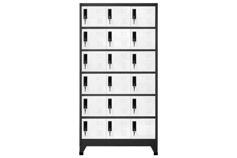 beBasic Pukukaappi antrasiitti ja valkoinen 90x40x180 cm teräs - Antrasiitti - Säilytys - Kaappi - Säilytyskaappi - Toimistokaappi - Asiakirjakaappi