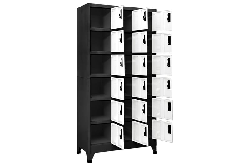 beBasic Pukukaappi antrasiitti ja valkoinen 90x40x180 cm teräs - Antrasiitti - Säilytys - Kaappi - Säilytyskaappi - Toimistokaappi - Asiakirjakaappi