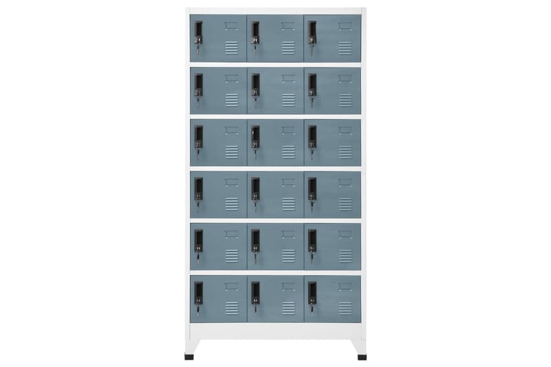 beBasic Pukukaappi vaalean- ja tummanharmaa 90x40x180 cm teräs - Harmaa - Säilytys - Kaappi - Säilytyskaappi - Toimistokaappi - Asiakirjakaappi
