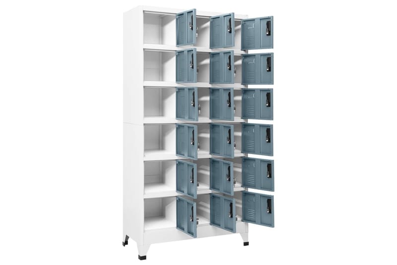beBasic Pukukaappi vaalean- ja tummanharmaa 90x40x180 cm teräs - Harmaa - Säilytys - Kaappi - Säilytyskaappi - Toimistokaappi - Asiakirjakaappi