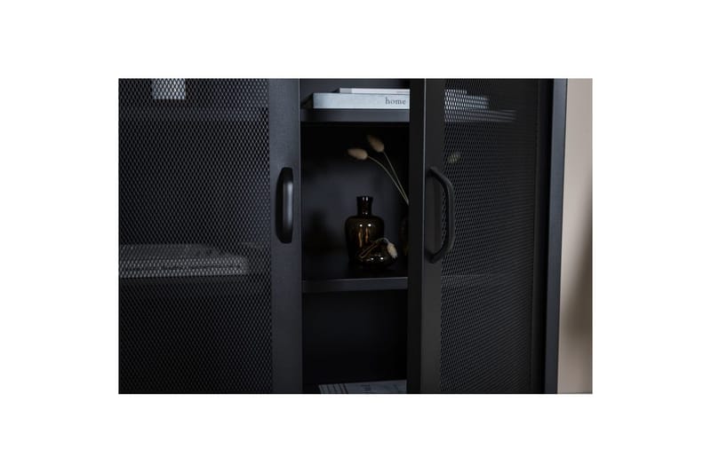 Kaappi Misha - Musta, 40x80x102 - Säilytys - Kaappi - Säilytyskaappi - Toimistokaappi - Asiakirjakaappi