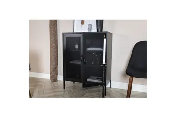 Kaappi Misha - Musta, 40x80x102 - Säilytys - Kaappi - Säilytyskaappi - Toimistokaappi - Asiakirjakaappi