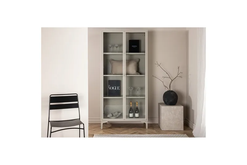 Kaappi Piring - beige - Säilytys - Kaappi - Vitriini