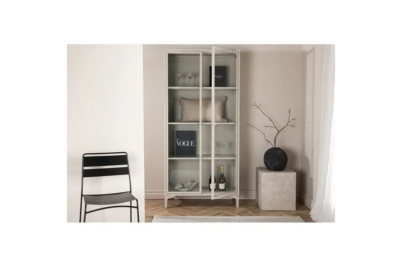 Kaappi Piring - beige - Säilytys - Kaappi - Vitriini