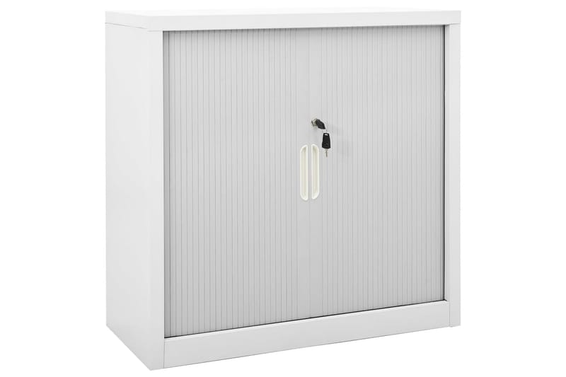Liukuovikaappi harmaa 90x40x90 cm teräs - Harmaa - Säilytys - Kaappi - Säilytyskaappi - Toimistokaappi - Asiakirjakaappi