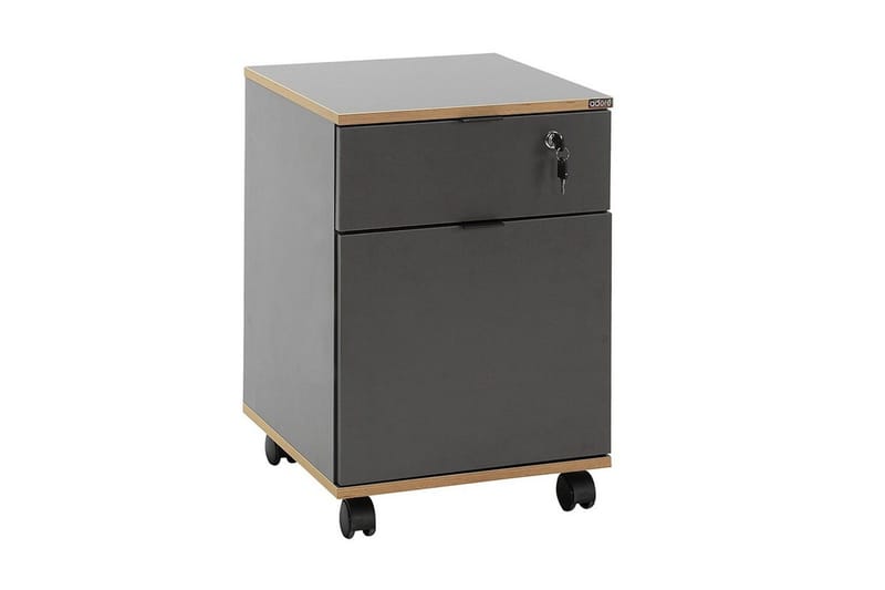 Monikäyttöinen kaappi Noriorsteadra antrasiitti / tammi, Harmaanvärinen puu/Antrasiitti