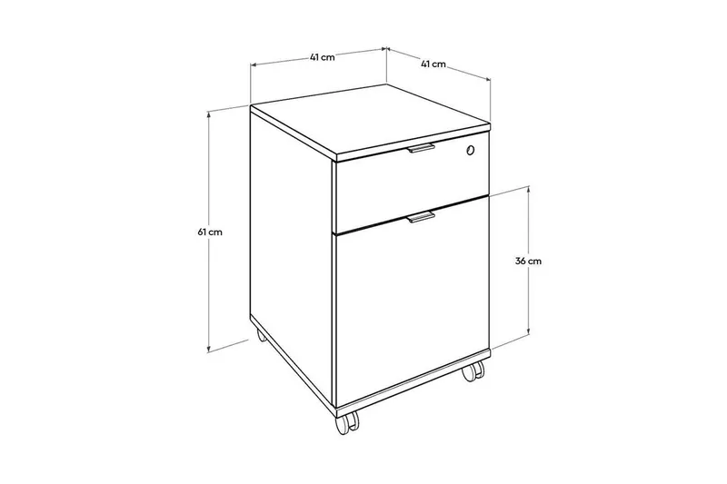 Monikäyttöinen kaappi Noriorsteadra antrasiitti / tammi - Harmaanvärinen puu/Antrasiitti - Säilytys - Säilytyskalusteet - Lipasto - Laatikostot