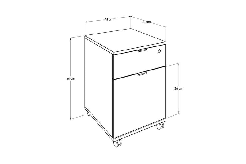 Monikäyttöinen kaappi Noriorsteadra antrasiitti / tammi - Harmaanvärinen puu/Antrasiitti - Säilytys - Säilytyskalusteet - Lipasto - Laatikostot