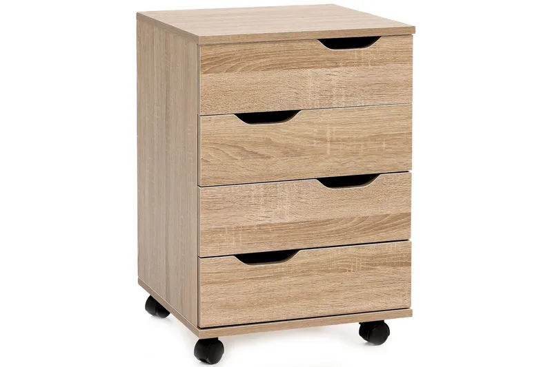 Rullakontti Wohnling 4 laatikkoa, peitetty lastulevy, pyörillä, moderni, undefined