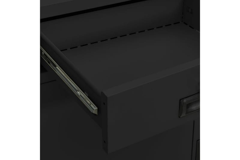 Toimistokaappi kukkalaatikolla antrasiitti 90x40x125 cm terä - Antrasiitti - Säilytys - Kaappi - Säilytyskaappi - Toimistokaappi - Asiakirjakaappi