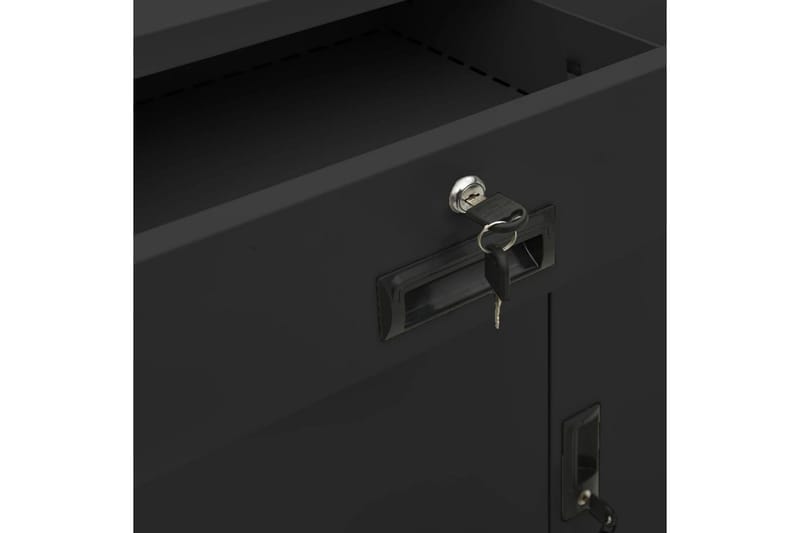 Toimistokaappi kukkalaatikolla antrasiitti 90x40x125 cm terä - Antrasiitti - Säilytys - Kaappi - Säilytyskaappi - Toimistokaappi - Asiakirjakaappi