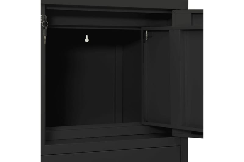 Toimistokaappi kukkalaatikolla antrasiitti 90x40x125 cm terä - Antrasiitti - Säilytys - Kaappi - Säilytyskaappi - Toimistokaappi - Asiakirjakaappi