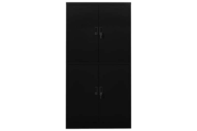 Toimistokaappi musta 90x40x180 cm teräs - Säilytys - Kaappi - Säilytyskaappi - Toimistokaappi - Asiakirjakaappi