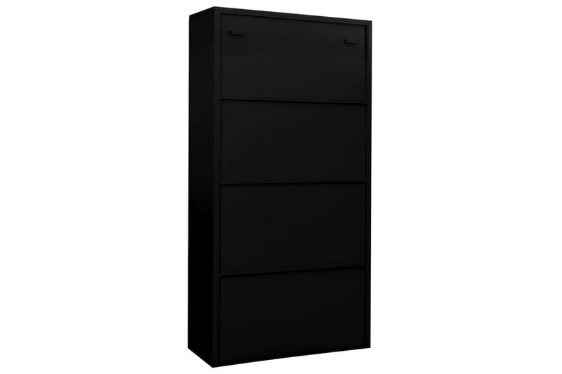 Toimistokaappi musta 90x40x180 cm teräs - Säilytys - Kaappi - Säilytyskaappi - Toimistokaappi - Asiakirjakaappi