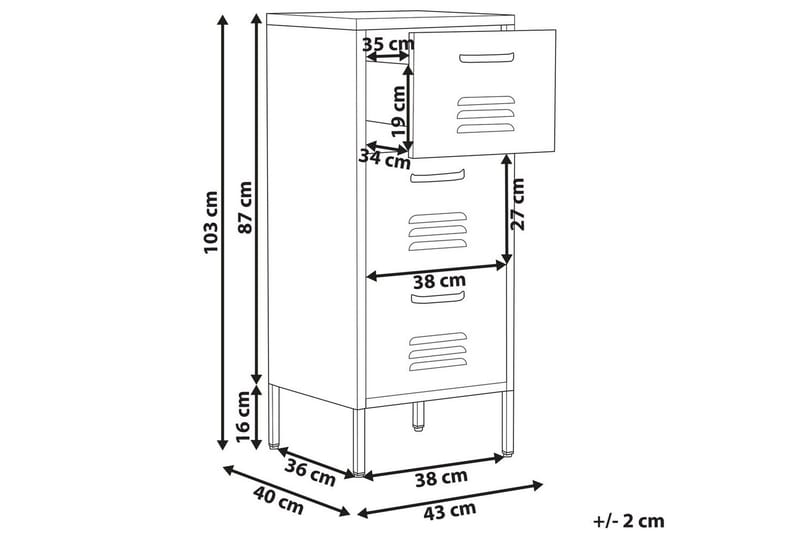 Toimistokaappi Wostok Valkoinen - Valkoinen - Säilytys - Kaappi - Säilytyskaappi - Toimistokaappi - Arkistokaappi & kansiokaappi