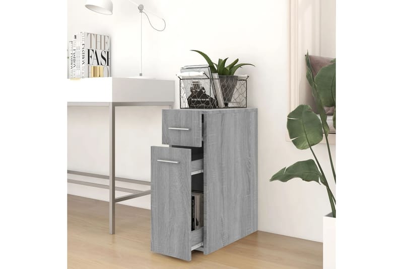 beBasic Apteekkarinkaappi harmaa Sonoma 20x45,5x60 cm tekninen puu - Harmaa - Säilytys - Kaappi - Säilytyskaappi - Turvakaappi - Lääkekaappi