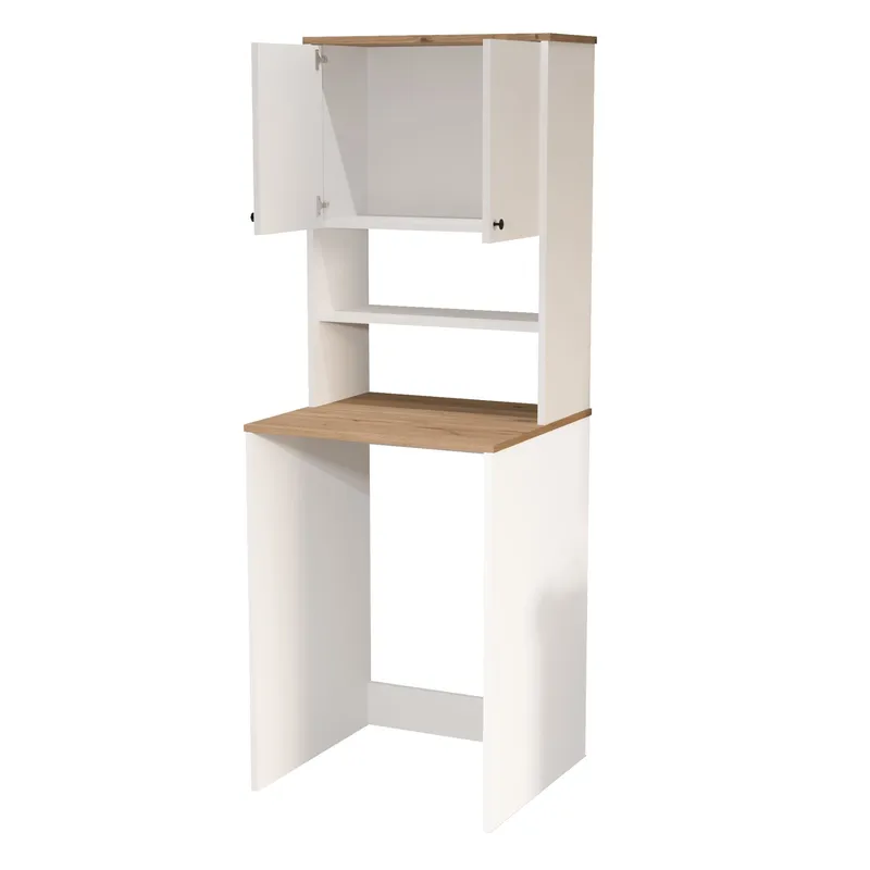 Pesukonekaappi Hanah Home Nord (65,8 x 183,6 x 60 cm) Valkotammi, Valkoinen ja tammi