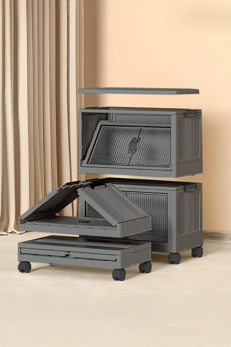 Monikäyttöinen kaappi Hanah Home Lavine 67 (32 x 67 x 56 cm) Antrasiitti - Antrasiitti - Huonekalut - Lasten kalusteet - Lastenhuoneen säilytys - Lasten kaappi