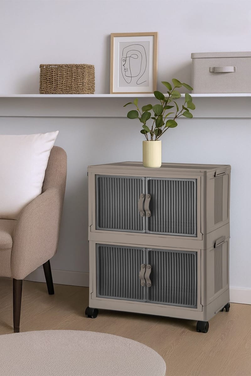 Monikäyttöinen kaappi Hanah Home Lavine 67 (32 x 67 x 56 cm) Vaaleansininen - Huonekalut - Lasten kalusteet - Lastenhuoneen säilytys - Lasten kaappi