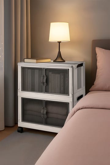 Monikäyttöinen kaappi Hanah Home Lavine 67 (32 x 67 x 56 cm) Valkoinen - Huonekalut - Lasten kalusteet - Lastenhuoneen säilytys - Lasten kaappi