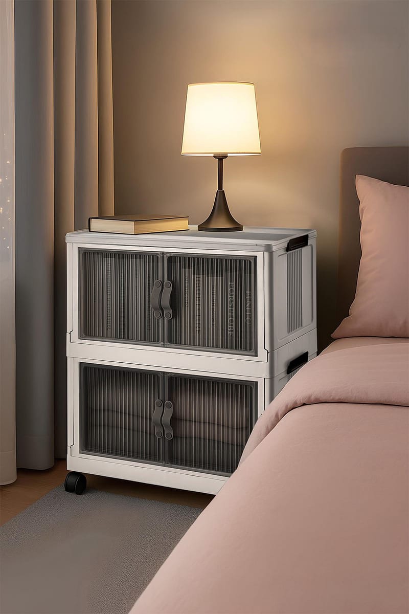 Monikäyttöinen kaappi Hanah Home Lavine 67 (32 x 67 x 56 cm) Valkoinen - Huonekalut - Lasten kalusteet - Lastenhuoneen säilytys - Lasten kaappi