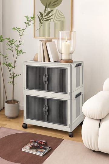 Monikäyttöinen kaappi Hanah Home Lavine 67 (32 x 67 x 56 cm) Valkoinen - Huonekalut - Lasten kalusteet - Lastenhuoneen säilytys - Lasten kaappi