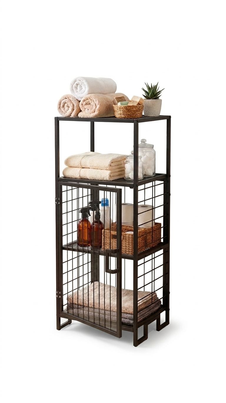 Monikäyttöinen kaappi Hanah Home Vorn (41,5 x 96 x 33 cm) musta, undefined
