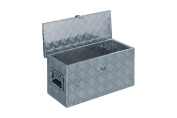 Alumiinilaatikko 61,5x26,5x30 cm hopea - Hopea - Säilytys - Kaappi - Säilytyskaappi - Turvakaappi - Talletuskaappi
