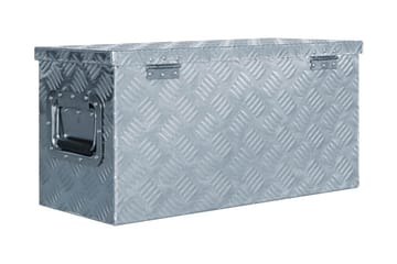 Alumiinilaatikko 61,5x26,5x30 cm hopea - Hopea - Säilytys - Kaappi - Säilytyskaappi - Turvakaappi - Talletuskaappi